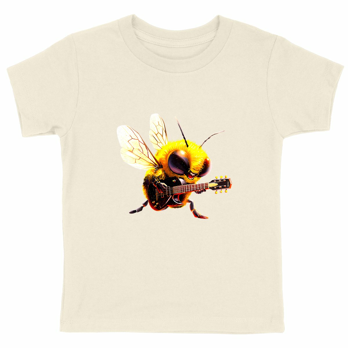 Guitar Bee 2 Front T-shirt Enfant à Col Rond