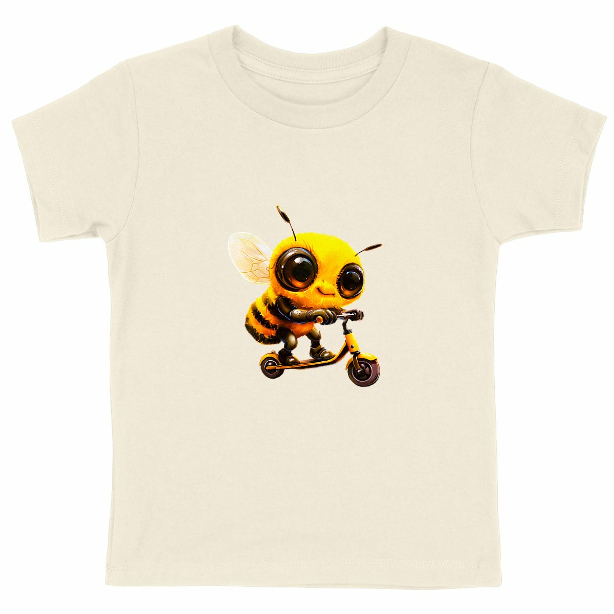 Scootering Bee Front T-shirt Enfant à Col Rond