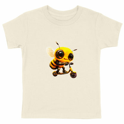 Scootering Bee Front T-shirt Enfant à Col Rond