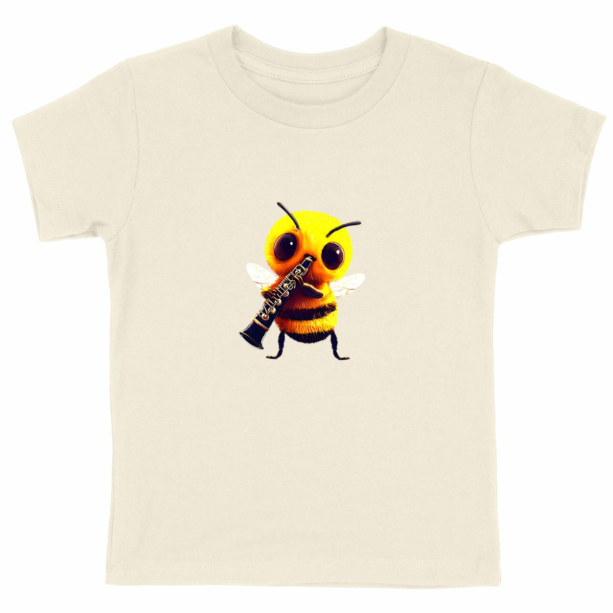 Clarinet Bee 1 Front T-shirt Enfant à Col Rond