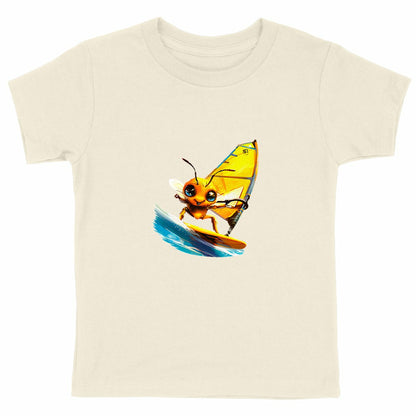 Windsurfing Bee Front T-shirt Homme à Col Rond