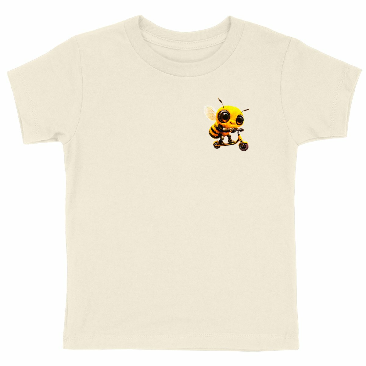 Scootering Bee Logo T-shirt Enfant à Col Rond