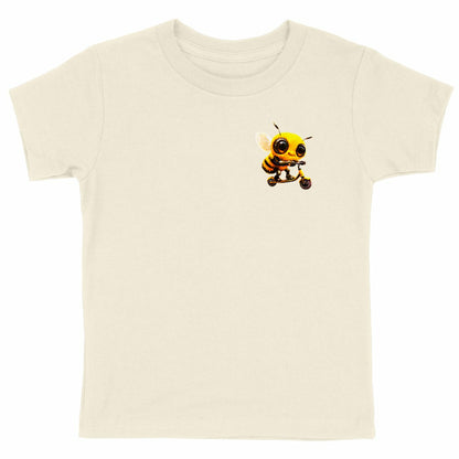 Scootering Bee Logo T-shirt Enfant à Col Rond