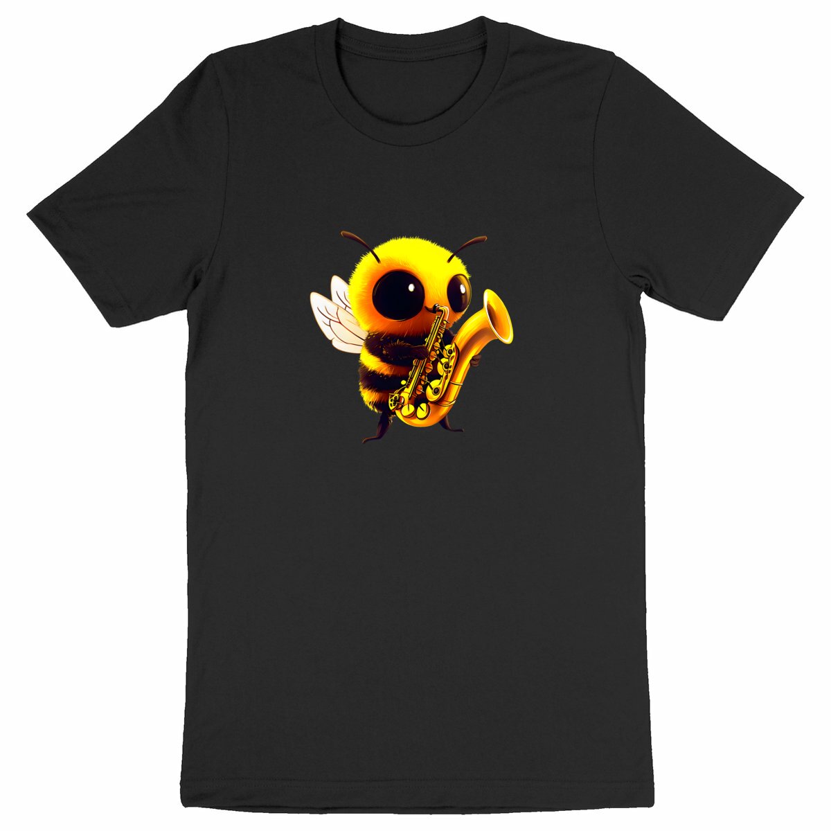 Saxophone Bee 1 Front T-shirt Homme à Col Rond