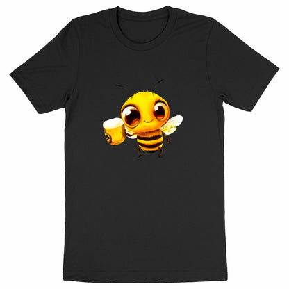 Bee Drinking Beer 2 Front T-shirt Homme à Col Rond