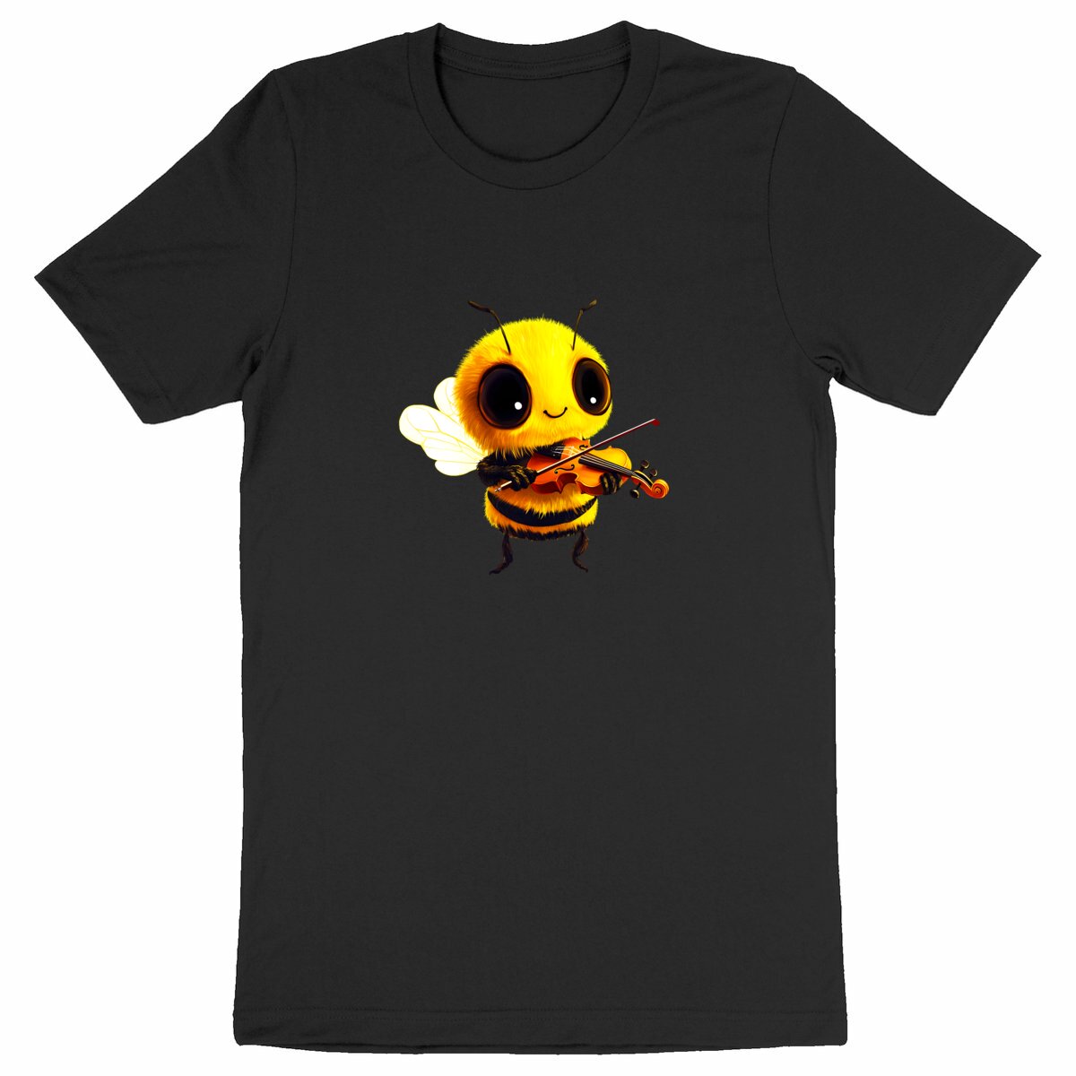 Violin Bee 1 Front T-shirt Homme à Col Rond