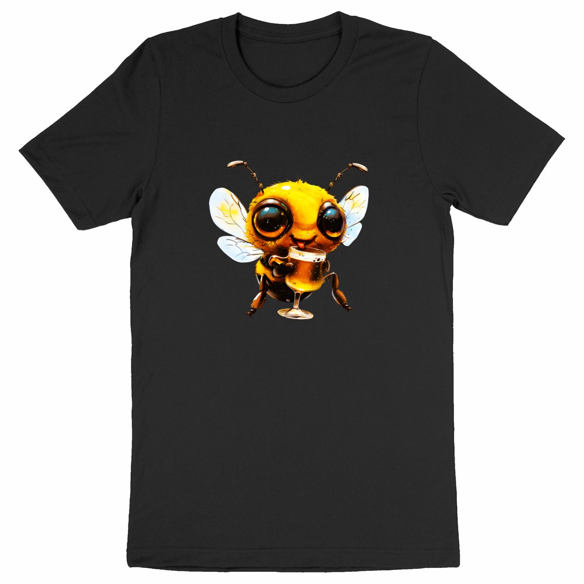 Bee Drinking Beer Front