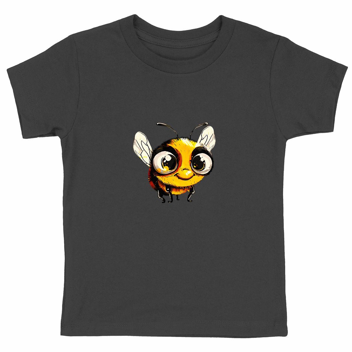 Cute Bee 2 Front T-shirt Enfant à Col Rond