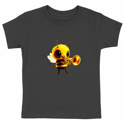 Trumpet Bee 1 Front T-shirt Enfant à Col Rond