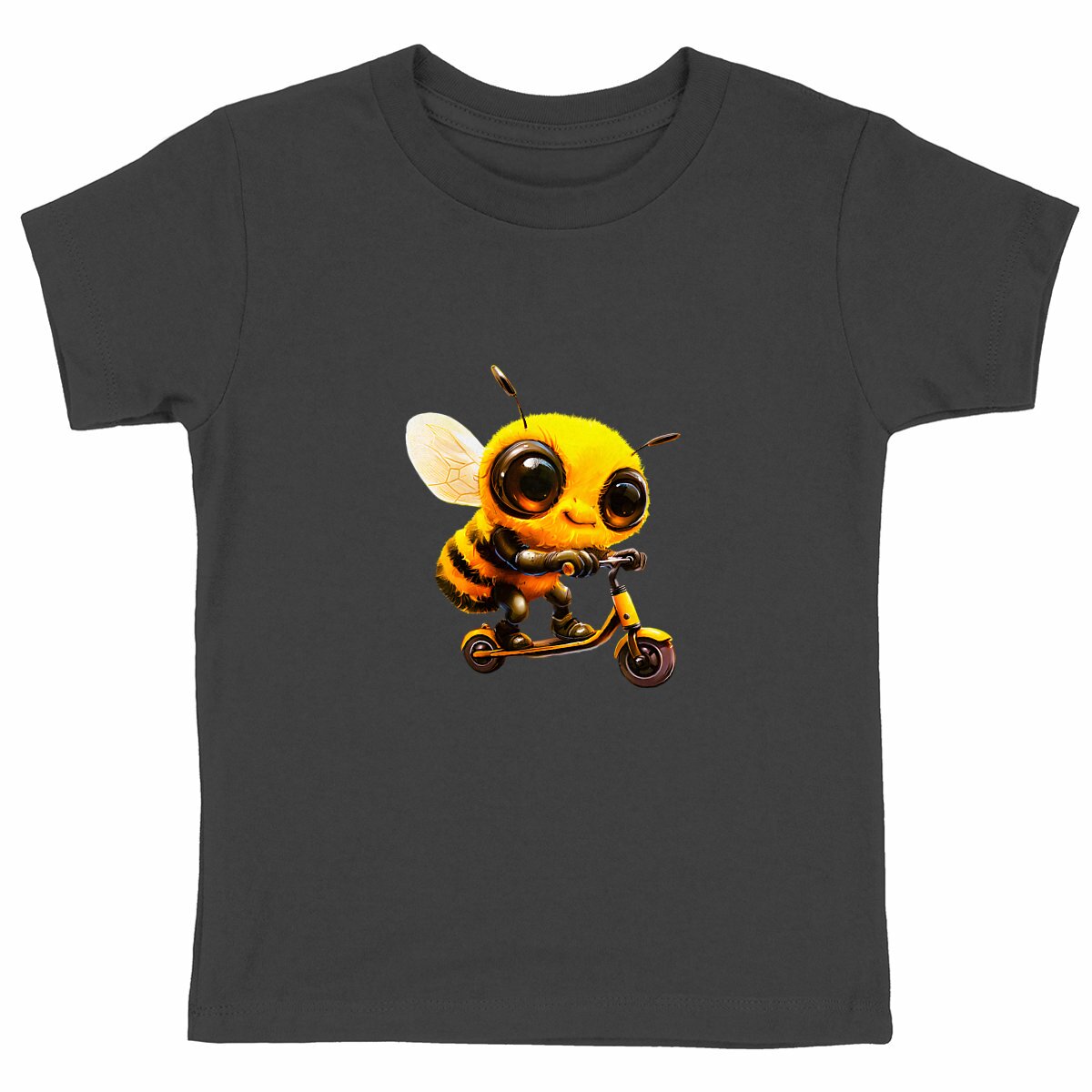 Scootering Bee Front T-shirt Enfant à Col Rond