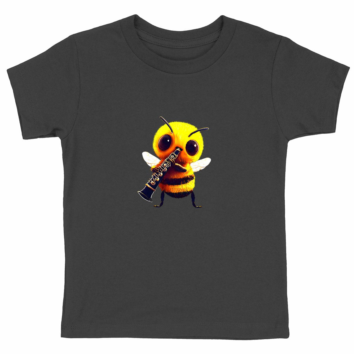 Clarinet Bee 1 Front T-shirt Enfant à Col Rond