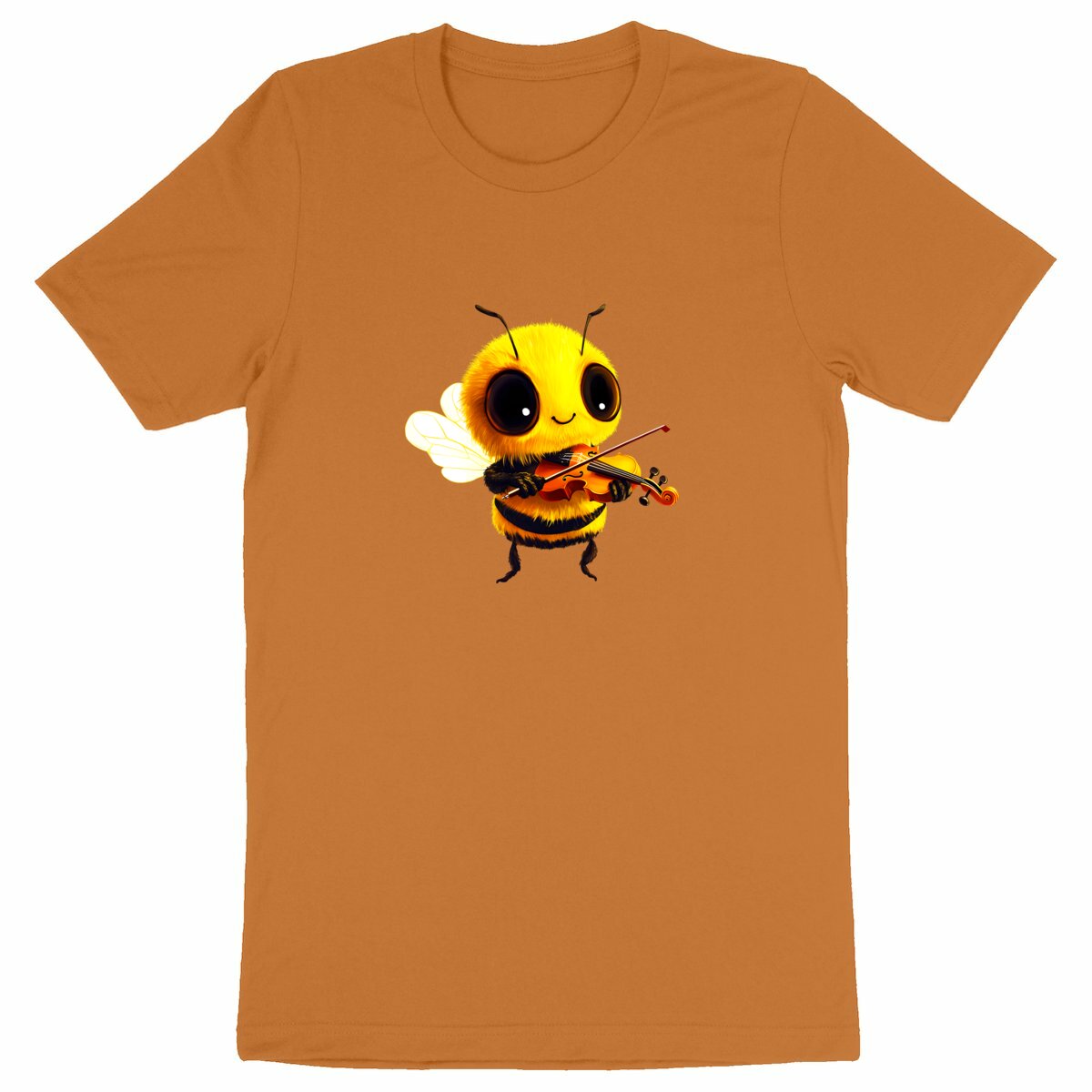 Violin Bee 1 Front T-shirt Homme à Col Rond