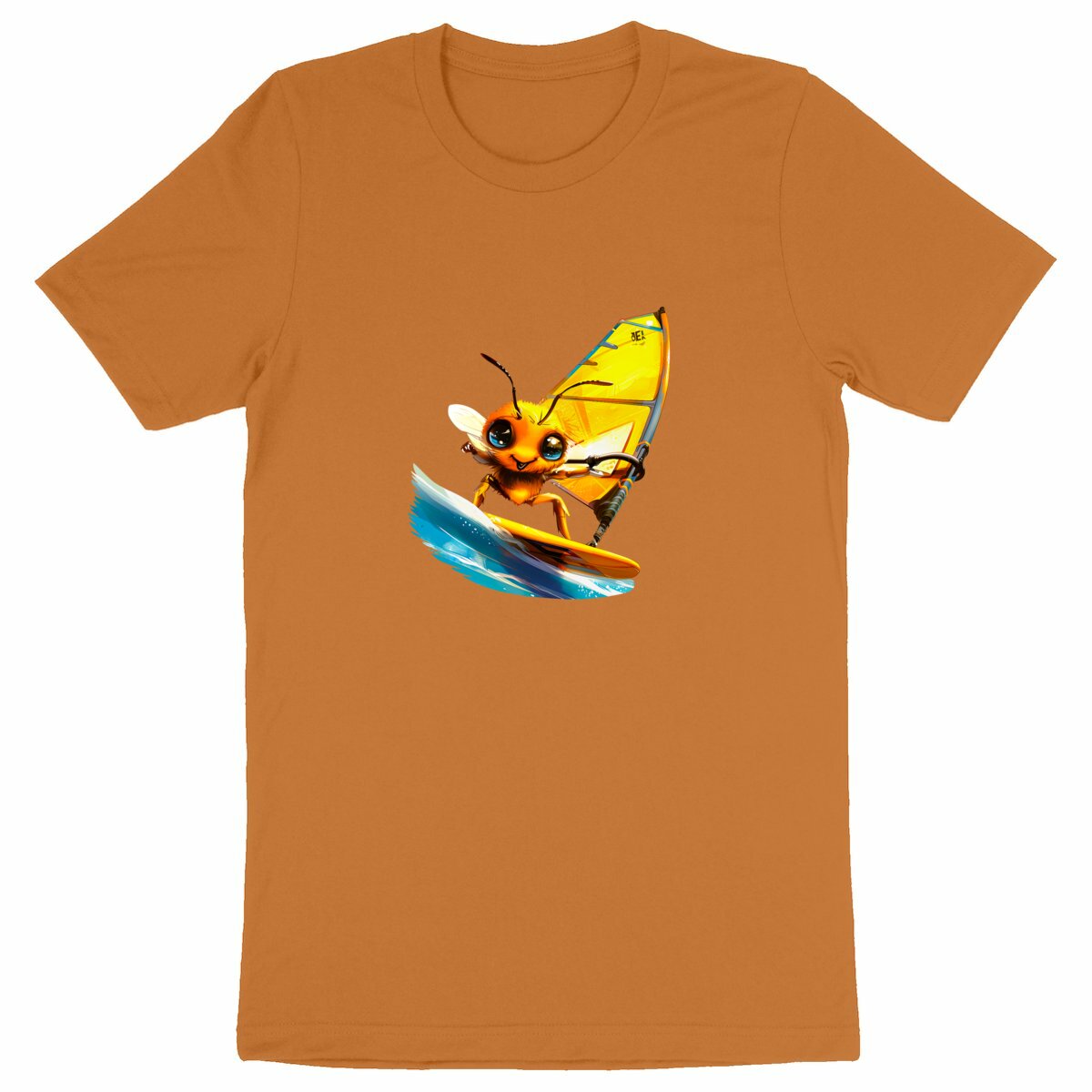 Windsurfing Bee Front T-shirt Homme à Col Rond