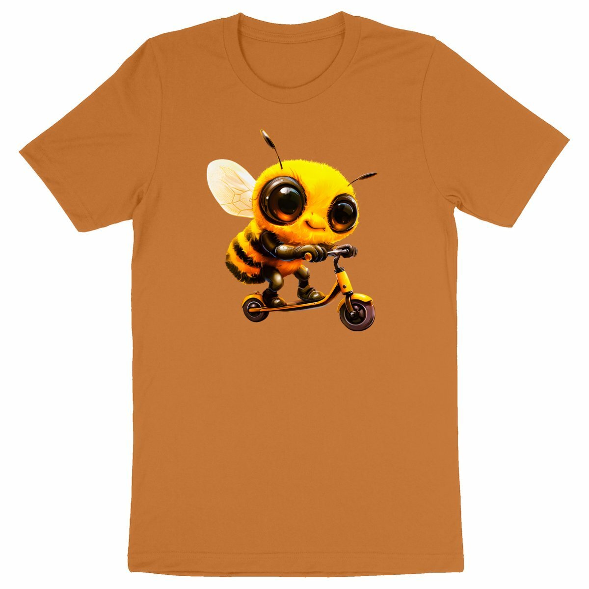 Scootering Bee Front T-shirt Homme à Col Rond