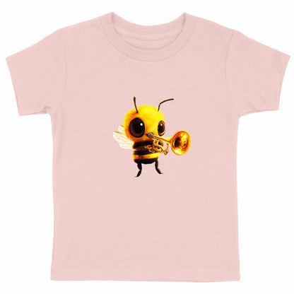 Trumpet Bee 1 Front T-shirt Enfant à Col Rond