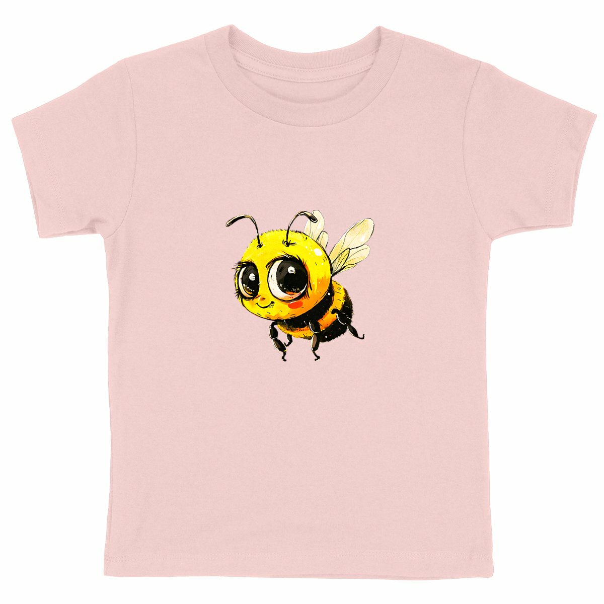 Cute Bee 4 Front T-shirt Enfant à Col Rond