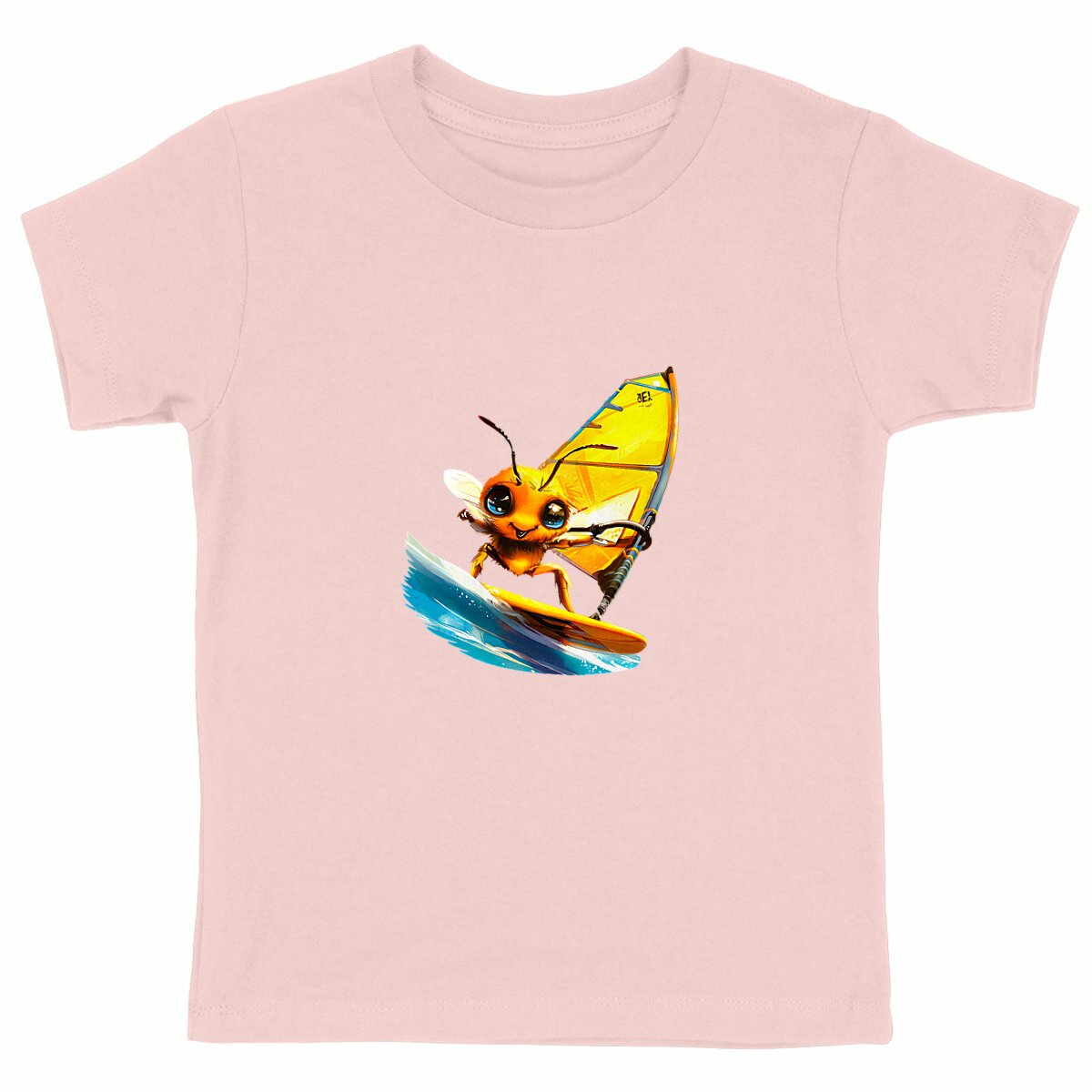 Windsurfing Bee Front T-shirt Homme à Col Rond