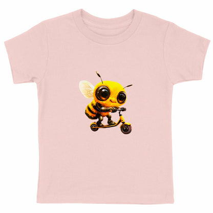 Scootering Bee Front T-shirt Enfant à Col Rond