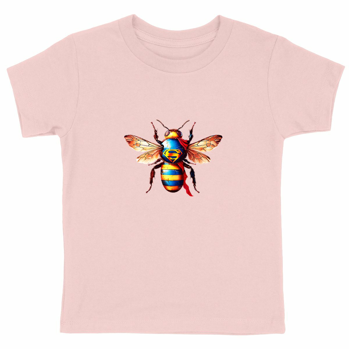 Super Man Bee Front T-shirt Enfant à Col Rond