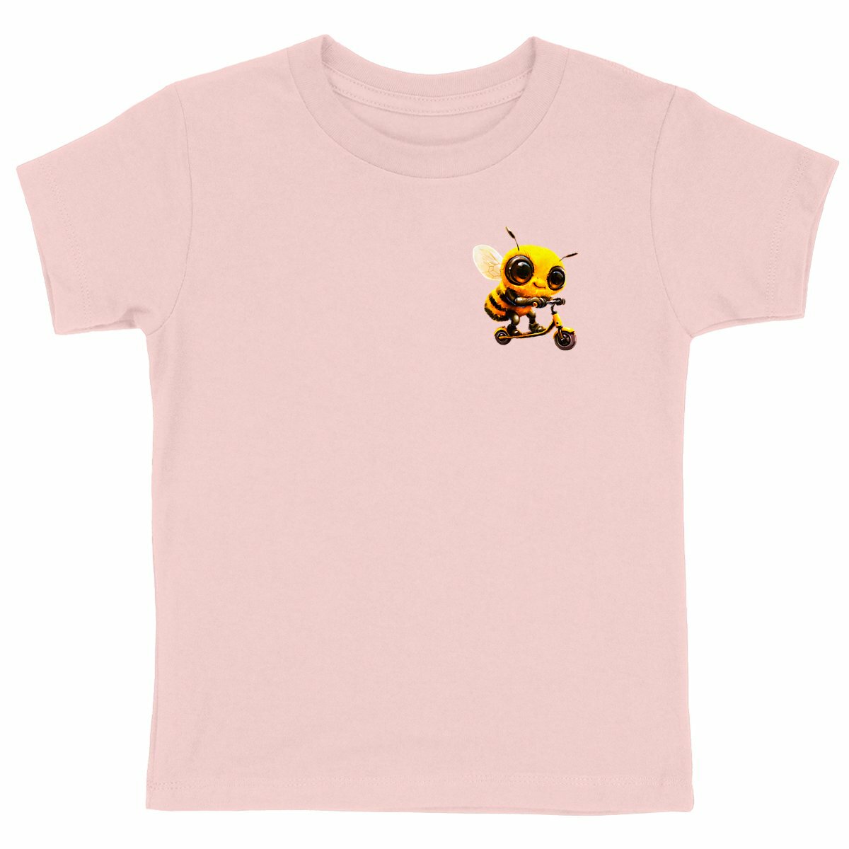 Scootering Bee Logo T-shirt Enfant à Col Rond