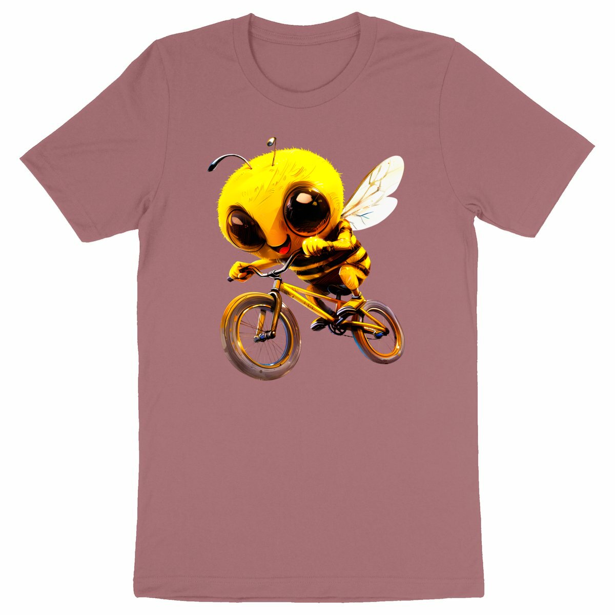 Biking Bee Front T-shirt Homme à Col Rond