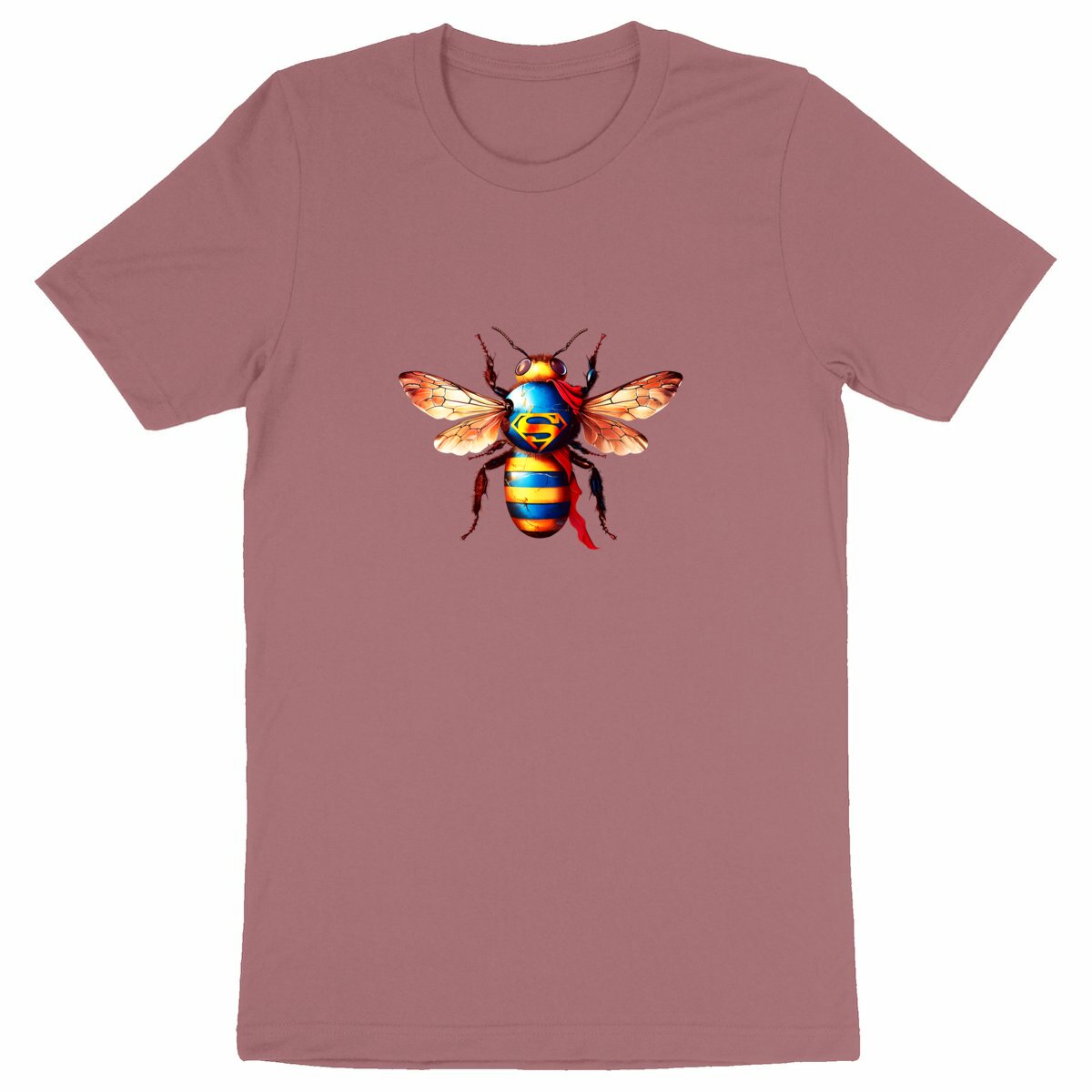 Super Man Bee Front T-shirt Homme à Col Rond