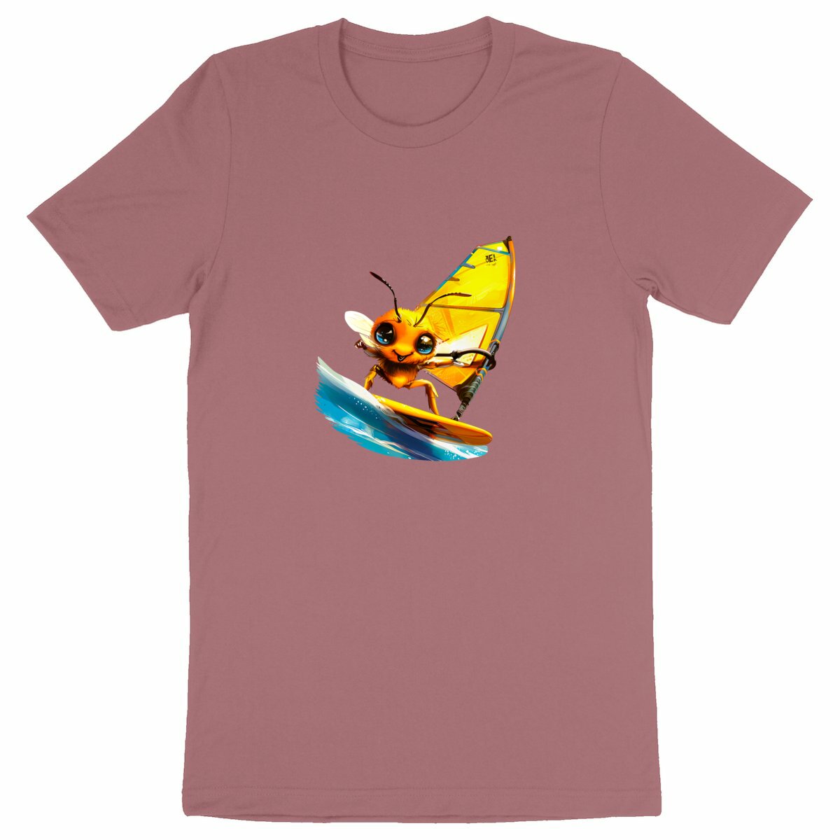 Windsurfing Bee Front T-shirt Homme à Col Rond