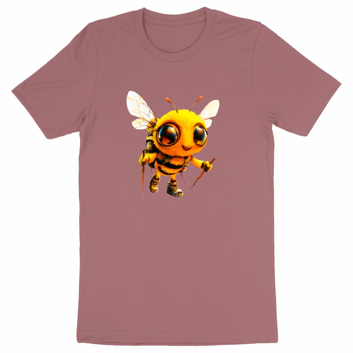 Hiking Bee 2 Front T-shirt Homme à Col Rond