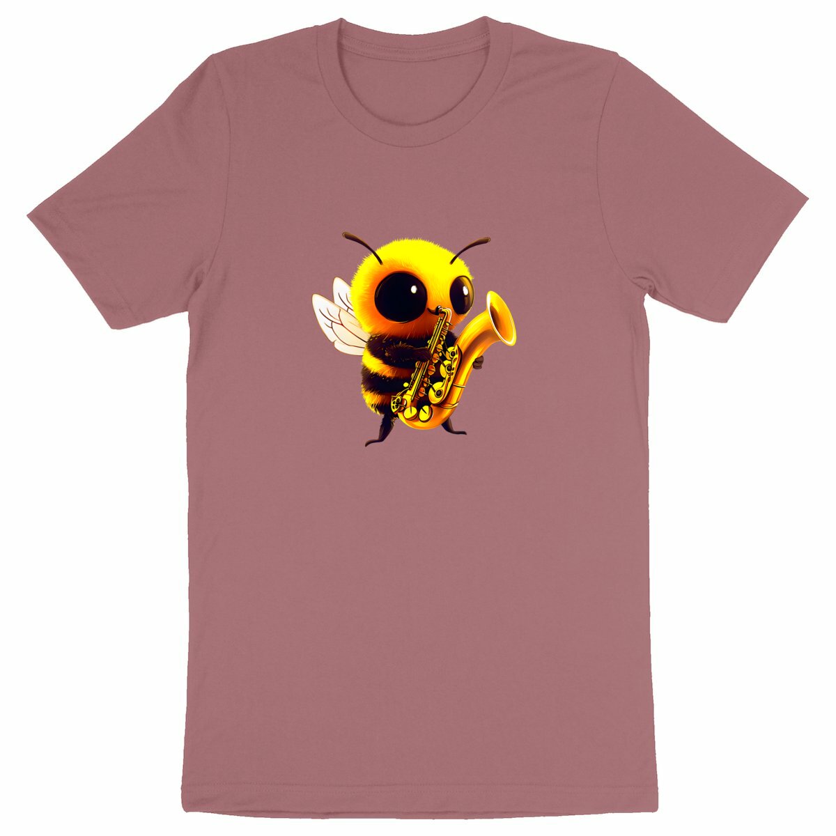 Saxophone Bee 1 Front T-shirt Homme à Col Rond