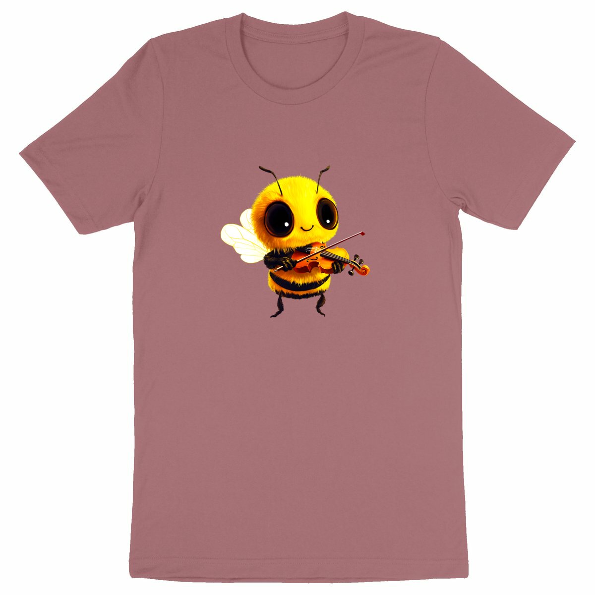 Violin Bee 1 Front T-shirt Homme à Col Rond