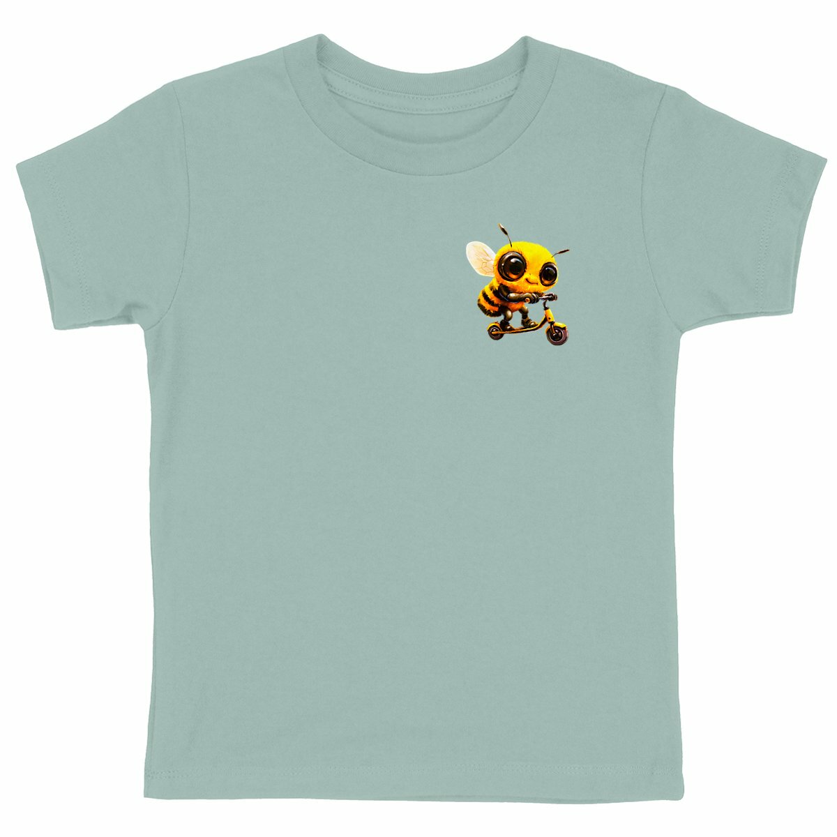 Scootering Bee Logo T-shirt Enfant à Col Rond