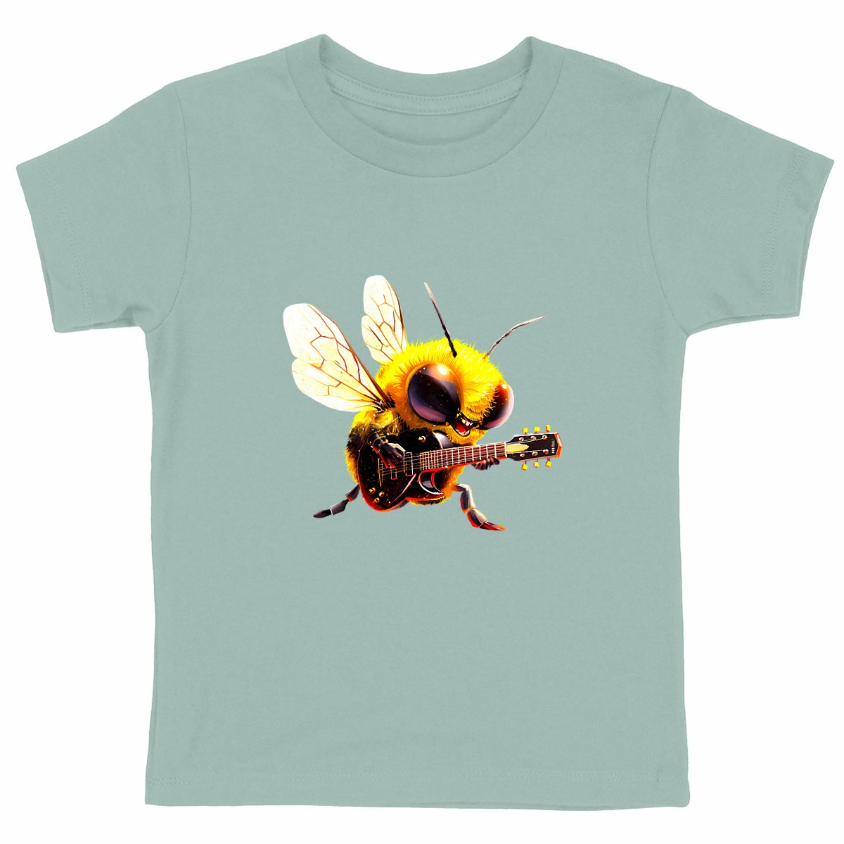 Guitar Bee 2 Front T-shirt Enfant à Col Rond