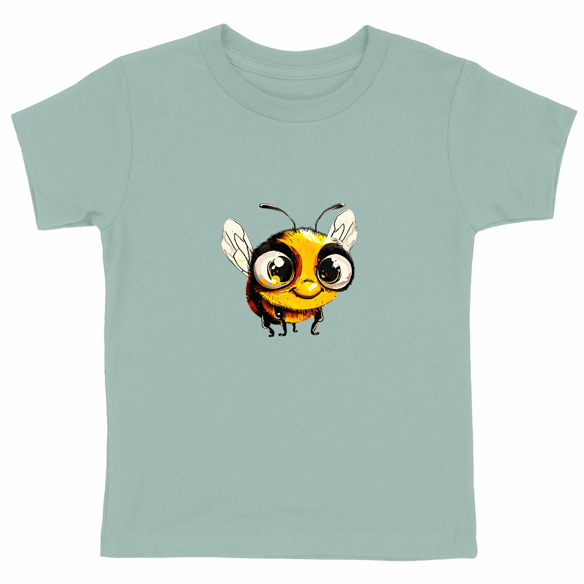 Cute Bee 2 Front T-shirt Enfant à Col Rond