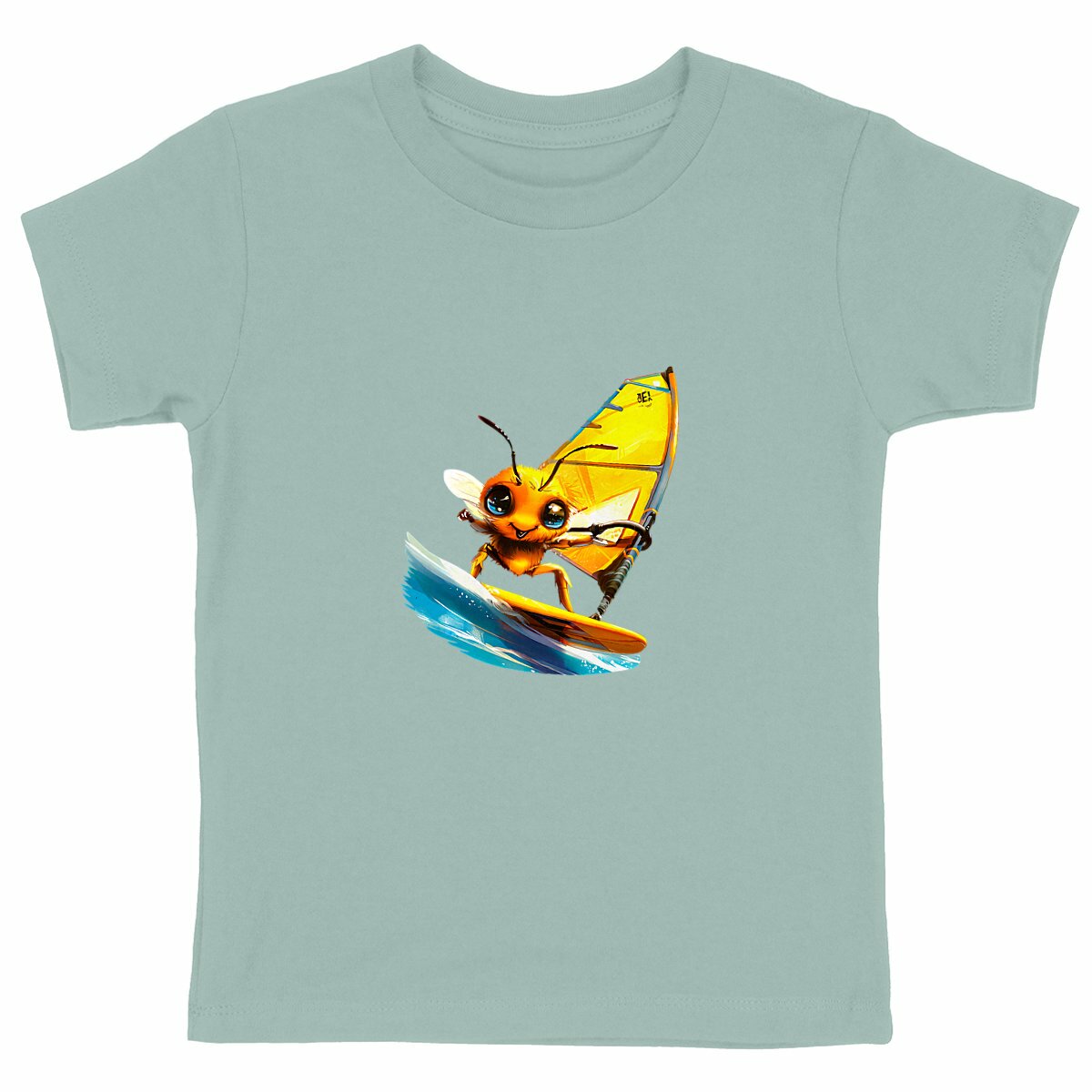 Windsurfing Bee Front T-shirt Homme à Col Rond