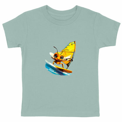 Windsurfing Bee Front T-shirt Homme à Col Rond