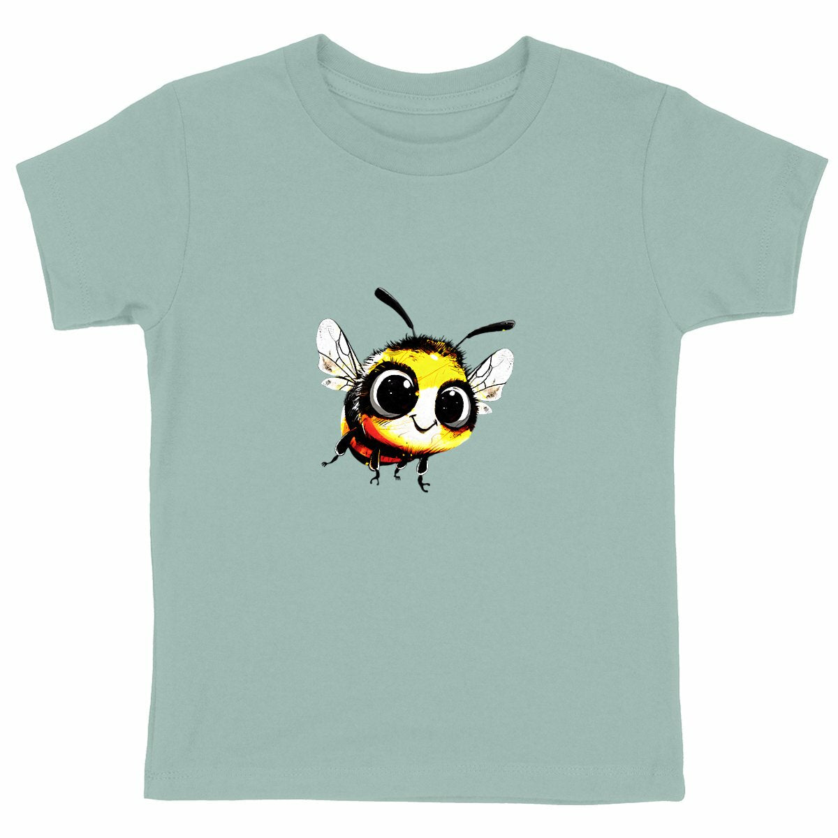 Cute Bee 1 Front T-shirt Enfant à Col Rond