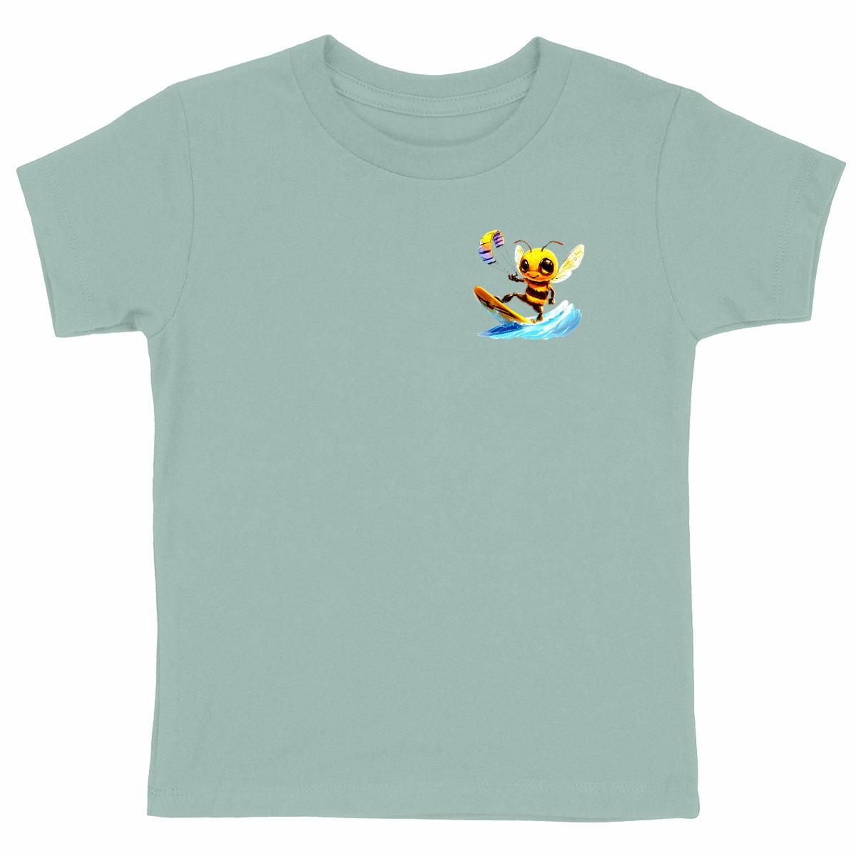 Kitesurfing Bee Logo T-shirt Enfant à Col Rond