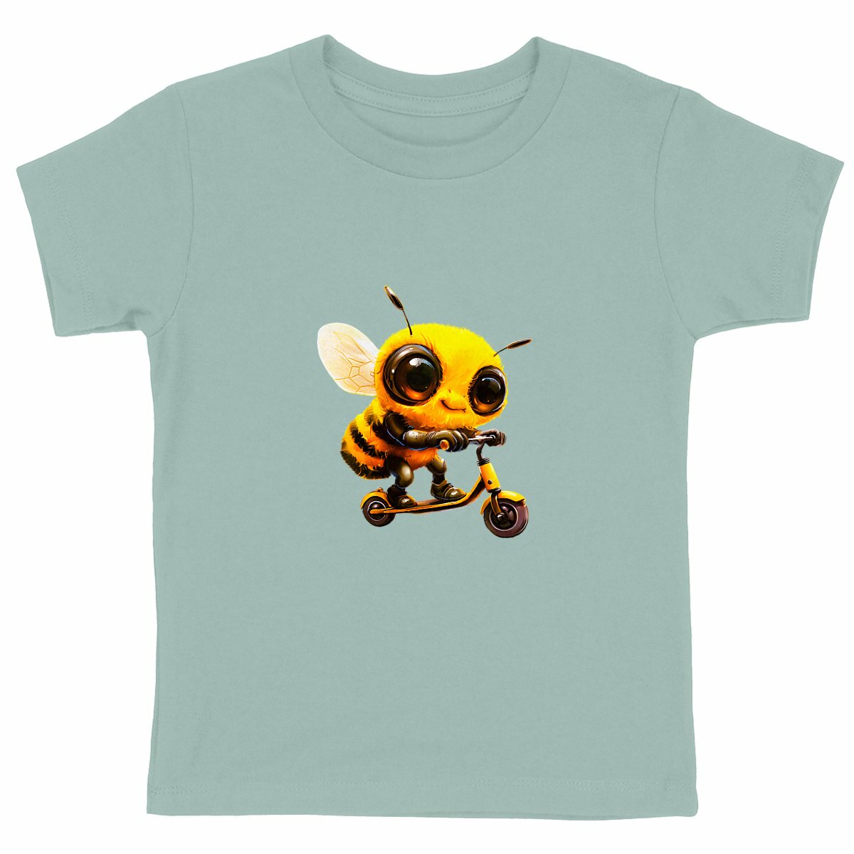 Scootering Bee Front T-shirt Enfant à Col Rond