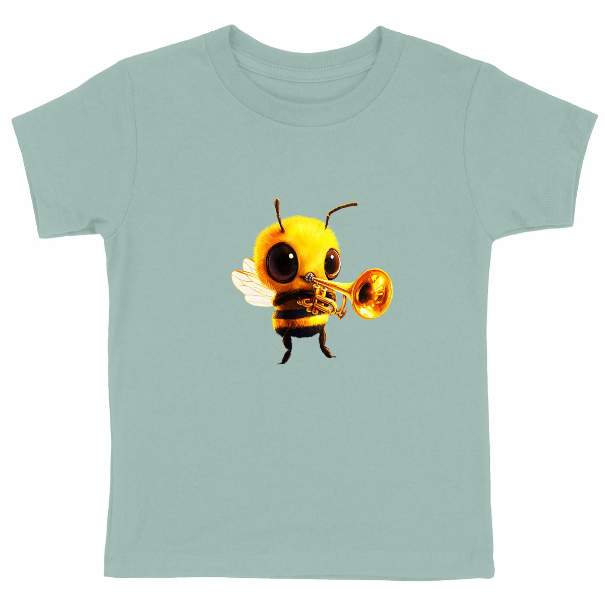 Trumpet Bee 1 Front T-shirt Enfant à Col Rond