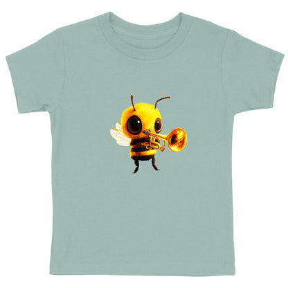 Trumpet Bee 1 Front T-shirt Enfant à Col Rond