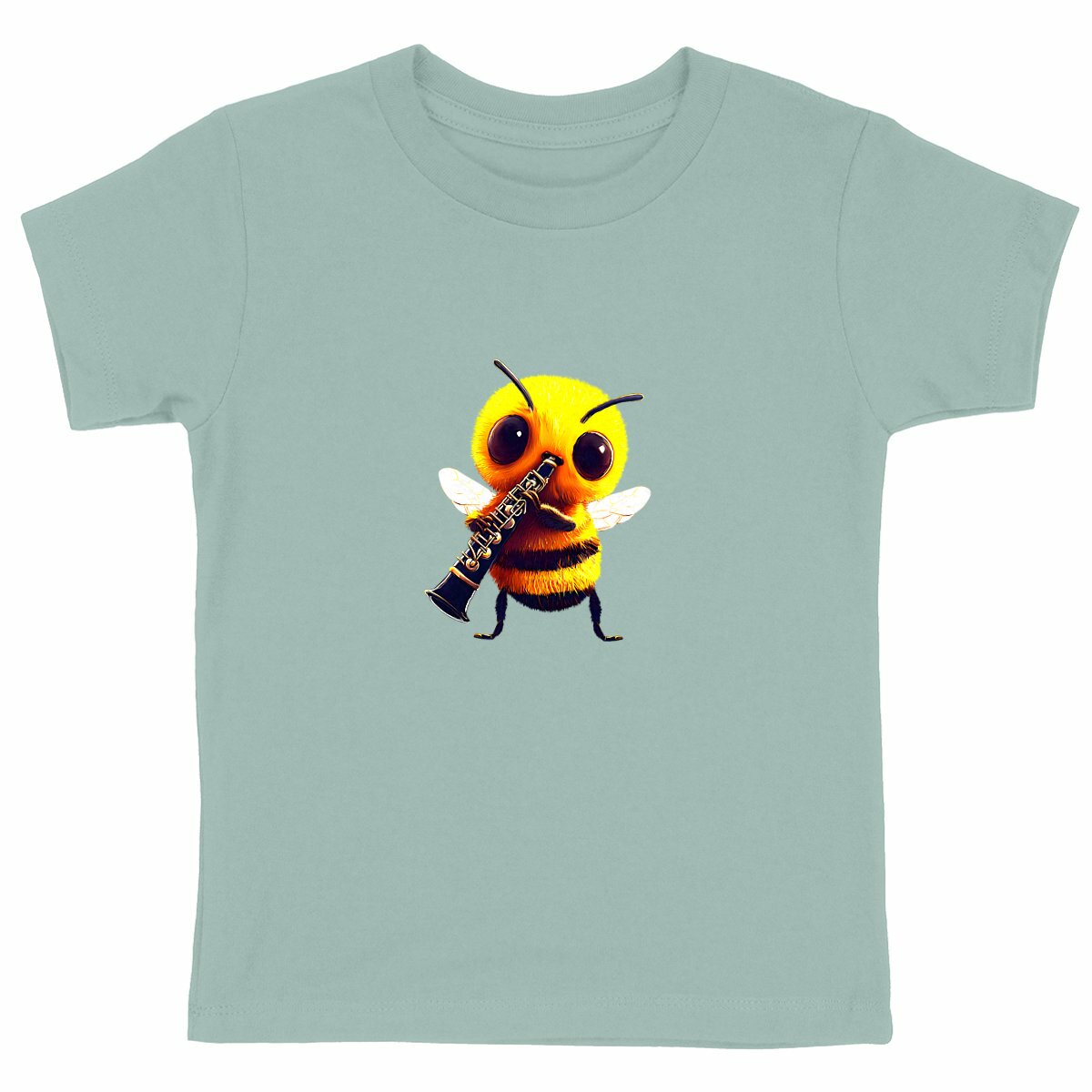 Clarinet Bee 1 Front T-shirt Enfant à Col Rond