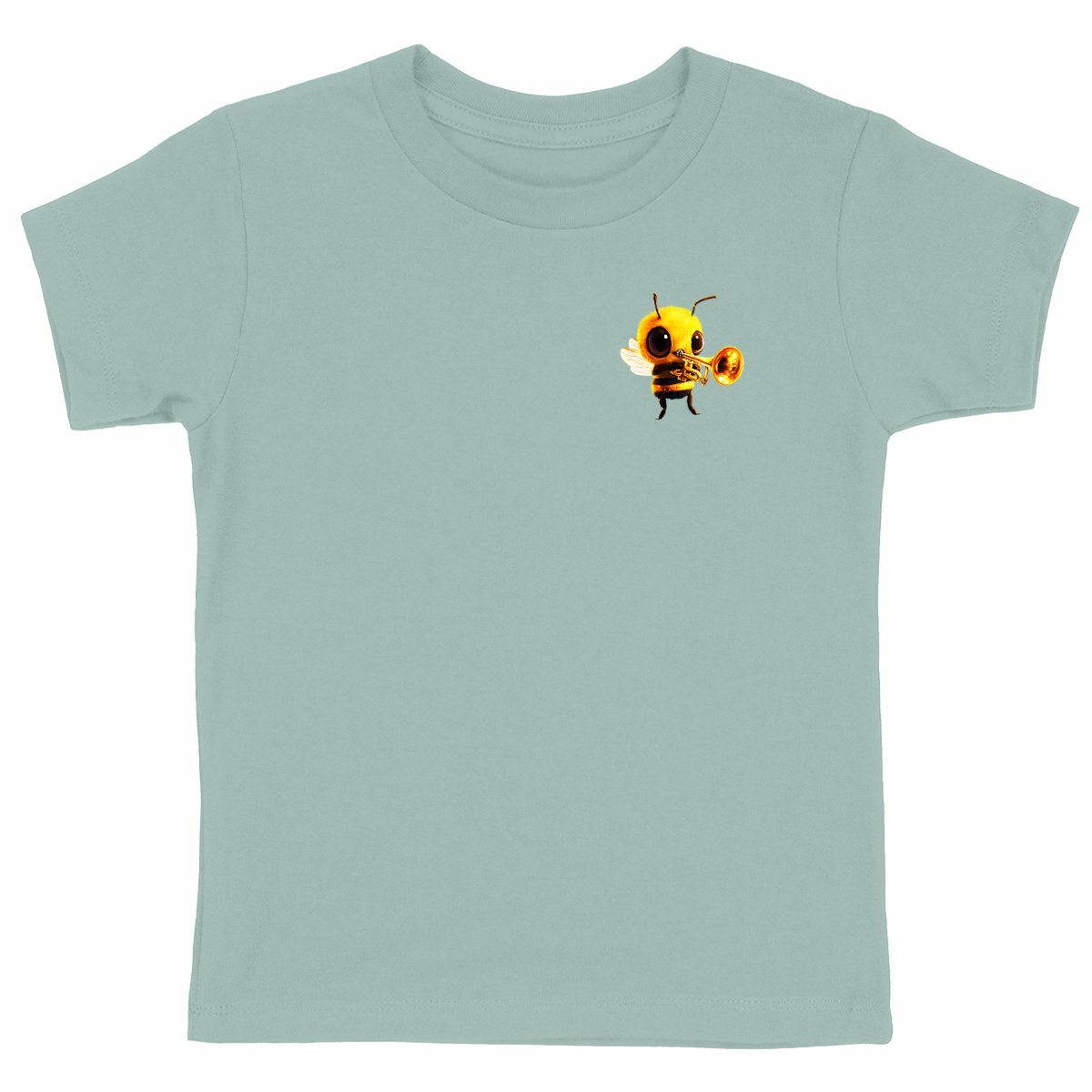 Trumpet Bee 1 Logo T-shirt Enfant à Col Rond