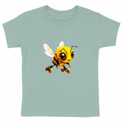 Rollerblading Bee Front T-shirt Enfant à Col Rond